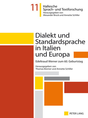 cover image of Dialekt und Standardsprache in Italien und Europa